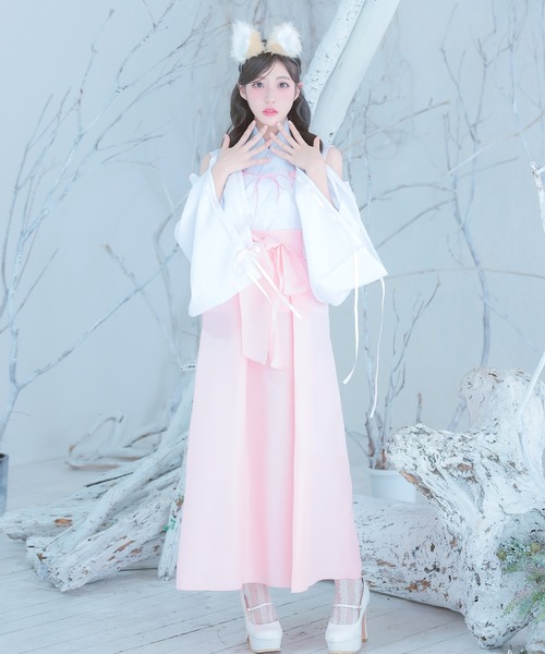 Tika（ティカ） コスプレ コスプレ アニマル 巫女 狐 体型カバー 長袖