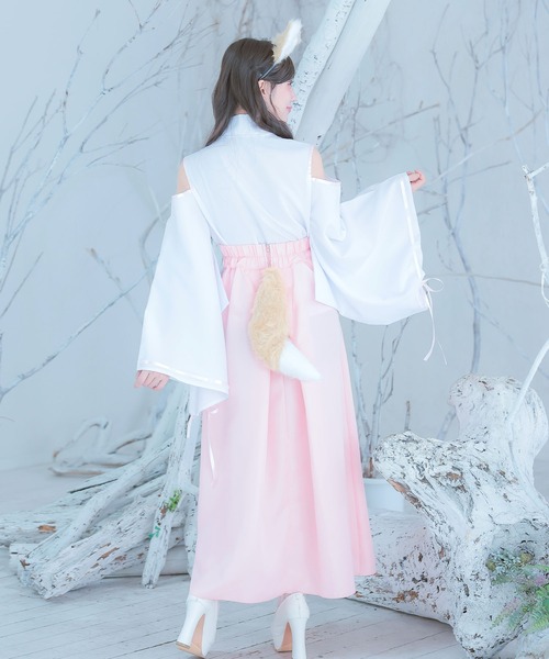Tika（ティカ） コスプレ コスプレ アニマル 巫女 狐 体型カバー 長袖