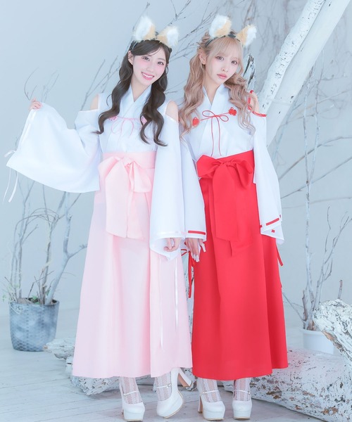 Tika（ティカ） コスプレ コスプレ アニマル 巫女 狐 体型カバー 長袖