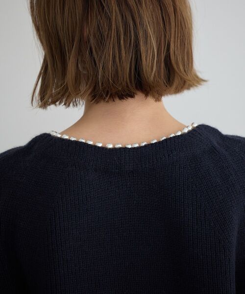 YECCA VECCA（イェッカヴェッカ） ニット セーター パールネックニット