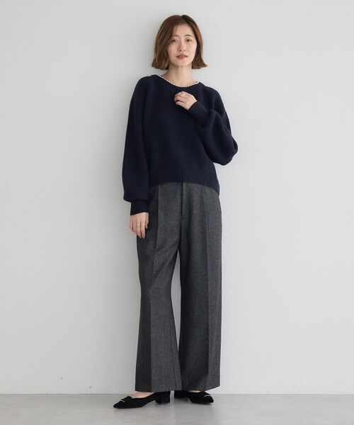 YECCA VECCA（イェッカヴェッカ） ニット セーター パールネックニット