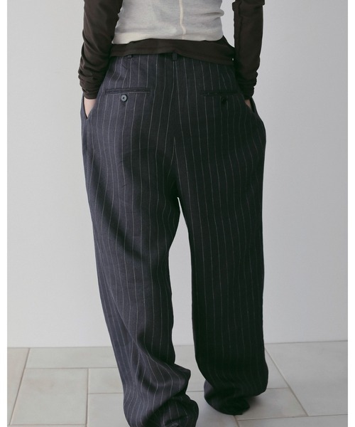 anuke（アンヌーク） パンツ Linen Tuck Pants レディース : ZOZOTOWN