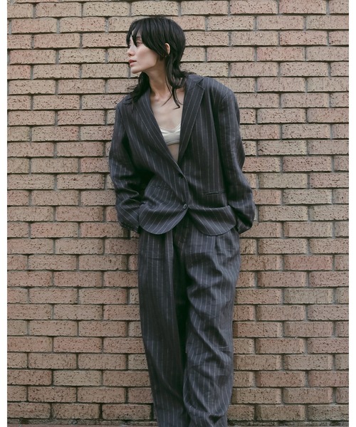 anuke（アンヌーク） パンツ Linen Tuck Pants レディース : ZOZOTOWN