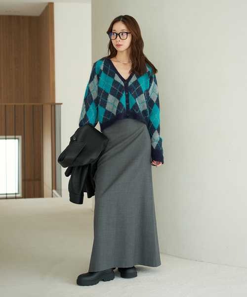 plage（プラージュ） カーディガン Argyle mini カーディガン