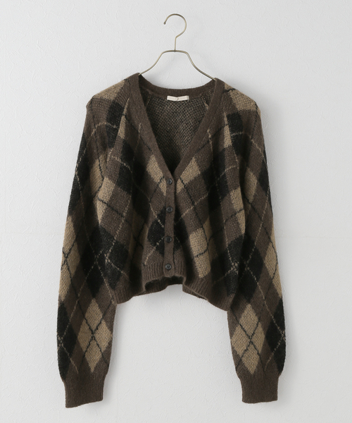 plage（プラージュ） カーディガン Argyle mini カーディガン