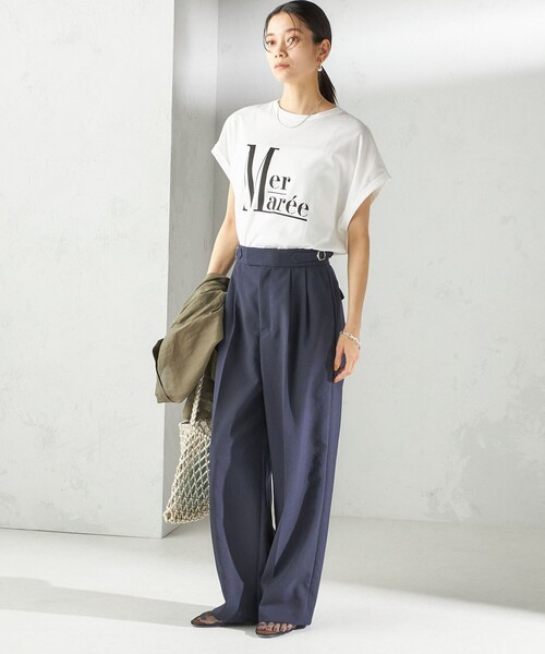 「SHIPS」 半袖Tシャツ ONE SIZE アイボリー レディース_画像4