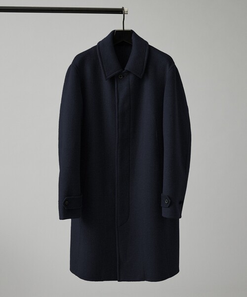 アバハウス　バルムブローサ　ネイビー　ステンカラーコート　カシミア混　3サイズ アバハウス バルムブローサ ネイビー ステンカラーコート カシミア混 3