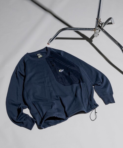 「Lowe alpine」 スウェットカットソー MEDIUM ネイビー メンズ_画像2