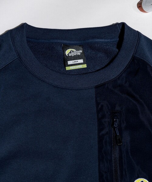 「Lowe alpine」 スウェットカットソー MEDIUM ネイビー メンズ_画像3