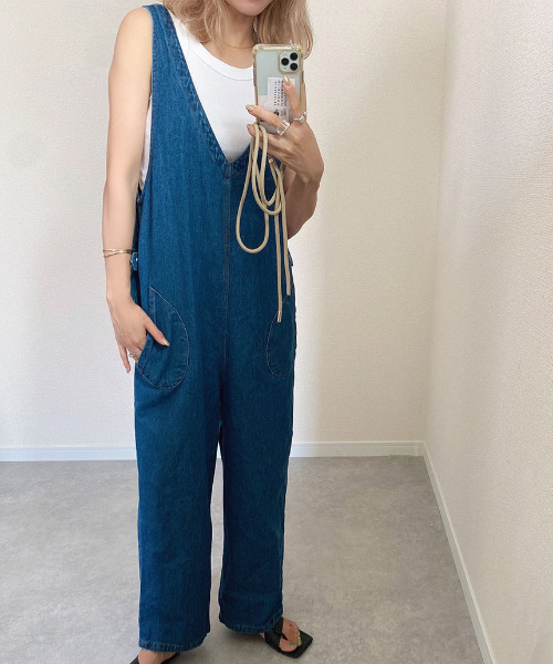 iver & isla オーバオール I-SOOK（アイスー） 「ISOOK」 オーバーオール FREE ネイビー