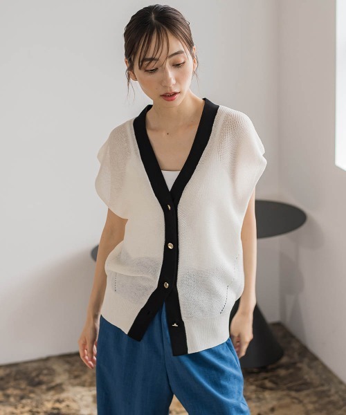 「Droite lautreamont」 ニットベスト 2 グレー レディース_画像3