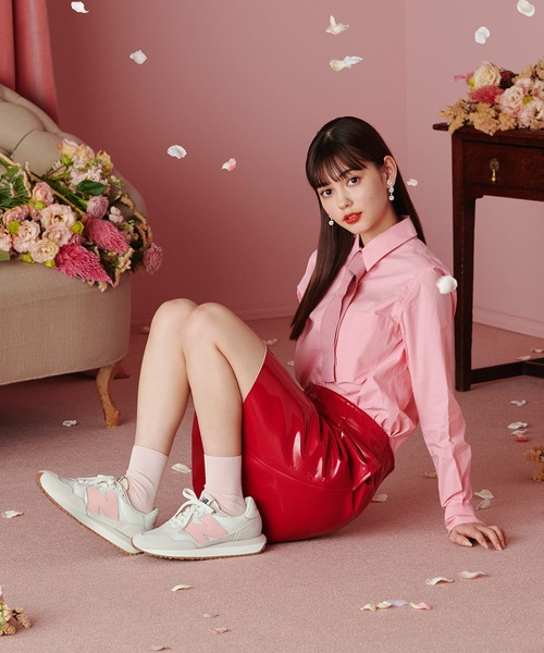 「New Balance」 ローカットスニーカー 23.0cm ピンク レディース_画像6