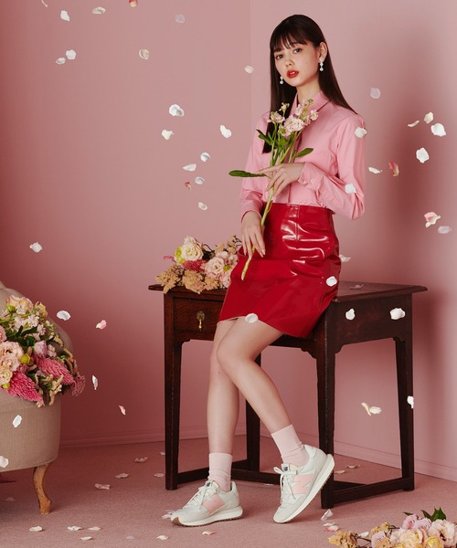 「New Balance」 ローカットスニーカー 23.0cm ピンク レディース_画像7