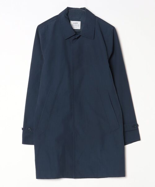 coen（コーエン） ステンカラーコート SMALL ネイビー メンズ
