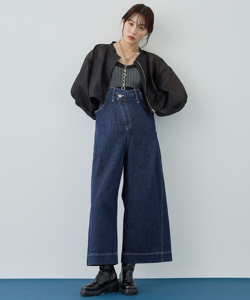 「PUBLIC TOKYO」 ブルゾン FREE ホワイト レディース_画像4