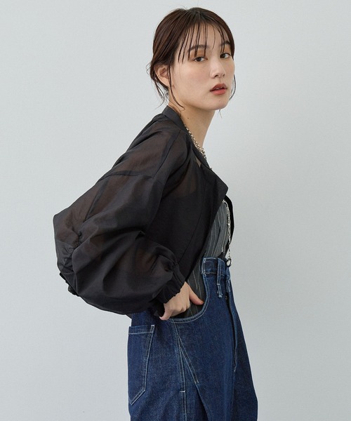 「PUBLIC TOKYO」 ブルゾン FREE ホワイト レディース_画像6