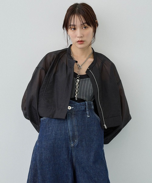 「PUBLIC TOKYO」 ブルゾン FREE ホワイト レディース_画像8