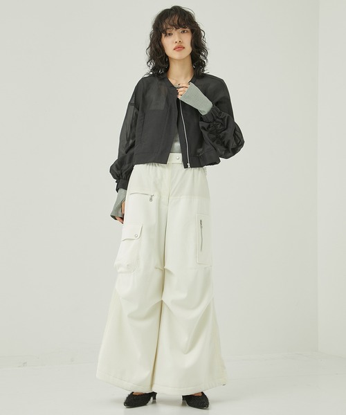 「PUBLIC TOKYO」 ブルゾン FREE ホワイト レディース_画像10