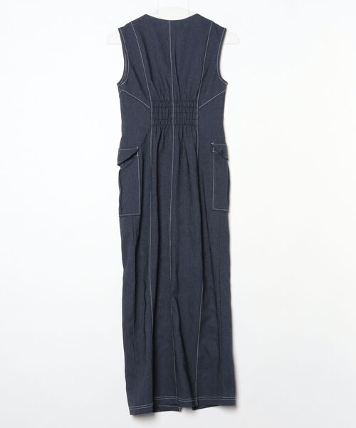 「MURUA」 ノースリーブワンピース 1 インディゴブルー レディース_画像2