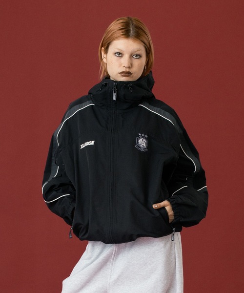 XLARGE ブラックナイロンジャケット　Lサイズ XLARGEブラックナイロンジャケット