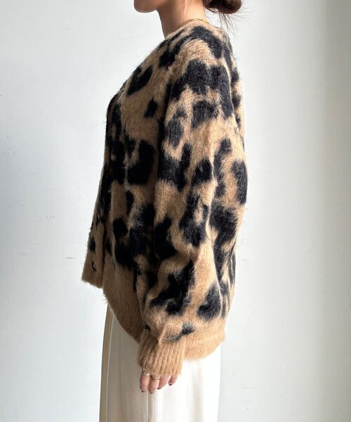 DouDou（ドゥドゥ） カーディガン 「WEB限定」レオパードジャガード