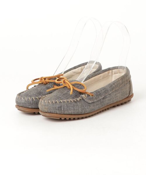 【あー】【箱無価格】Minnetonka モカシン　グレー Minnetonka（ミネトンカ） モカシンシューズ 5 グレー レディース