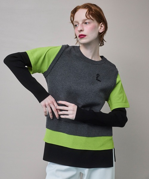 ニット セーター MULTICOLOR LAYERED KT TOP レディースの画像