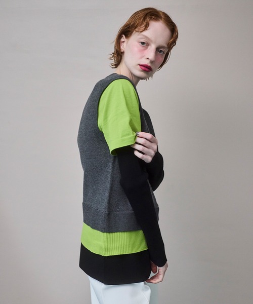 ニット セーター MULTICOLOR LAYERED KT TOP レディースの画像