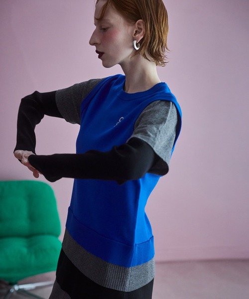 ニット セーター MULTICOLOR LAYERED KT TOP レディースの画像