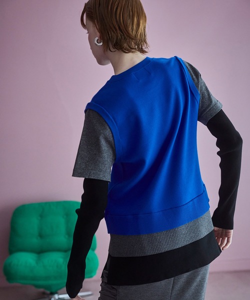 ニット セーター MULTICOLOR LAYERED KT TOP レディースの画像