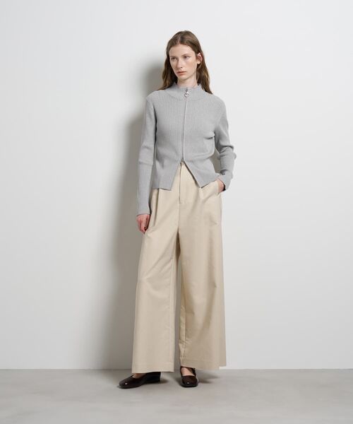 LANVIN en Bleu ニット セーター ラメジップアップリブニット