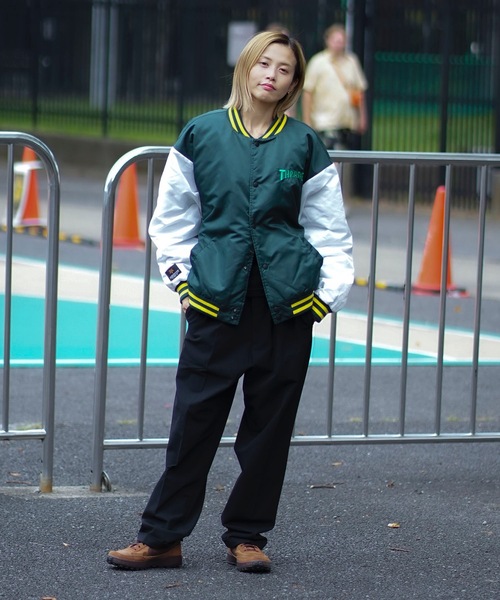 「THRASHER」 スタジャン LARGE グリーン メンズ_画像2