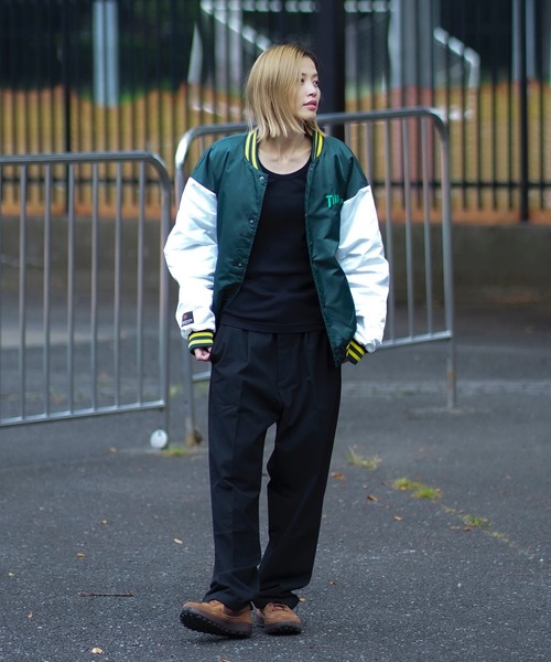 「THRASHER」 スタジャン LARGE グリーン メンズ_画像7