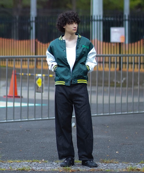 「THRASHER」 スタジャン LARGE グリーン メンズ_画像9