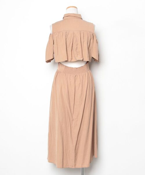 「TITTY&CO.」 シャツワンピース MEDIUM ブラウン レディース_画像2