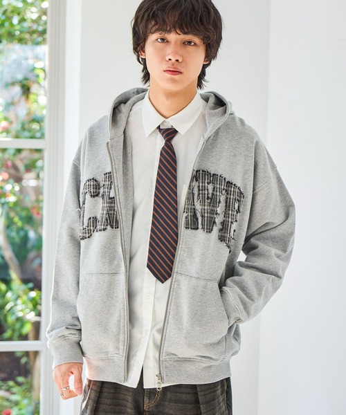 PBLIM パーカー 「UNISEX」パッチワークロゴパーカー レディース