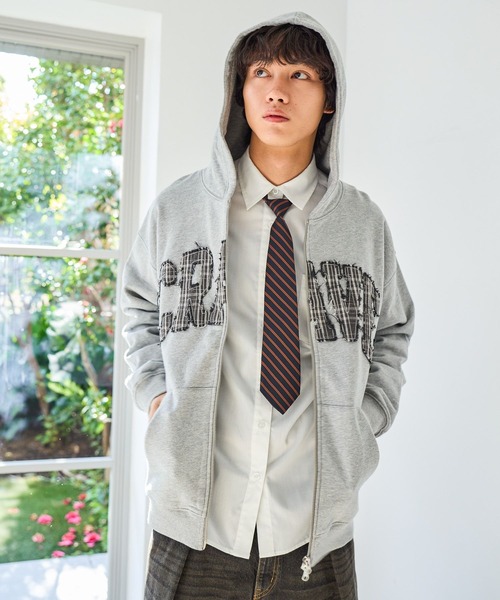 PBLIM パーカー 「UNISEX」パッチワークロゴパーカー レディース