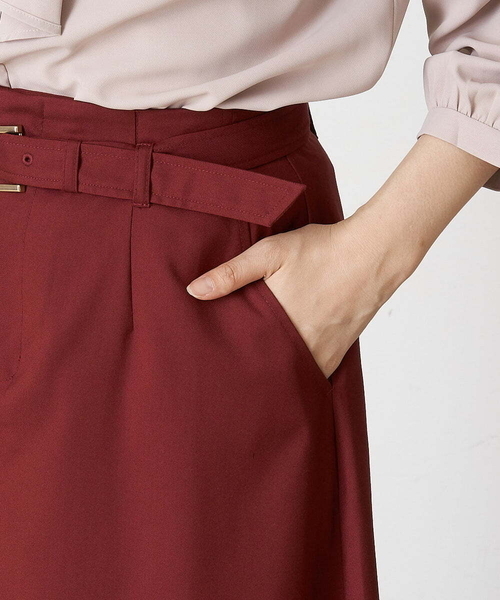 「OFUON le MK」 ロングスカート 36 ボルドー レディース_画像5