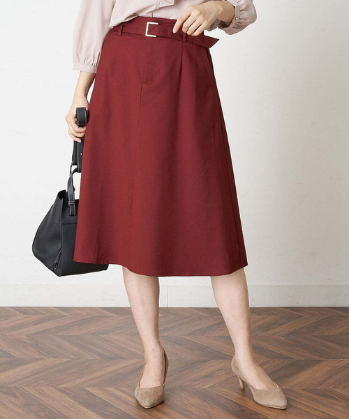 「OFUON le MK」 ロングスカート 36 ボルドー レディース_画像9
