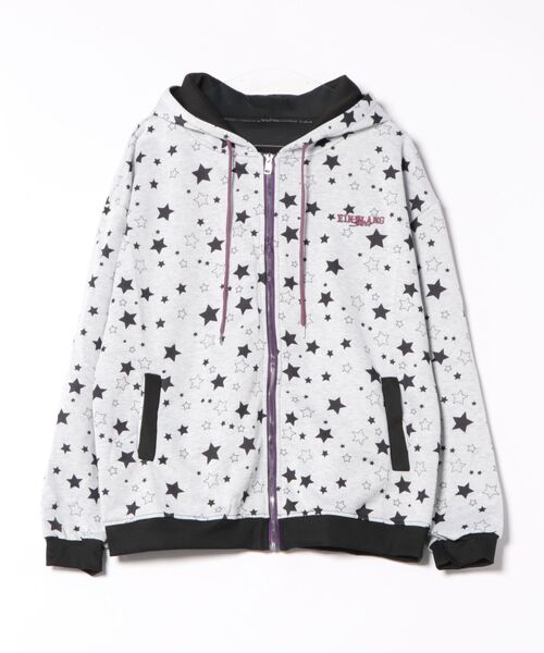 WEGO（ウィゴー） パーカー WEGO/星柄フルジップフーディーパーカー