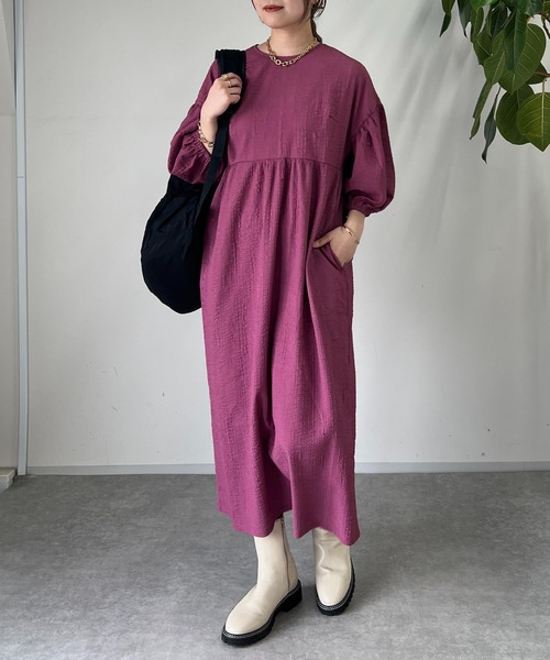 「un dix cors」 7分袖ワンピース FREE ローズ レディース_画像2