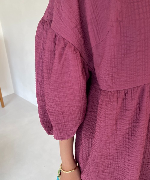 「un dix cors」 7分袖ワンピース FREE ローズ レディース_画像9