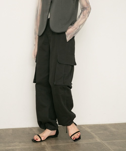 「KBF」 カーゴパンツ 36 カーキ レディース_画像5