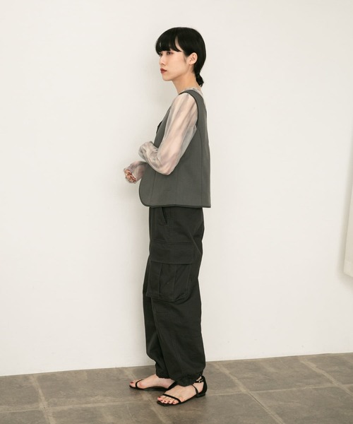 「KBF」 カーゴパンツ 36 カーキ レディース_画像9