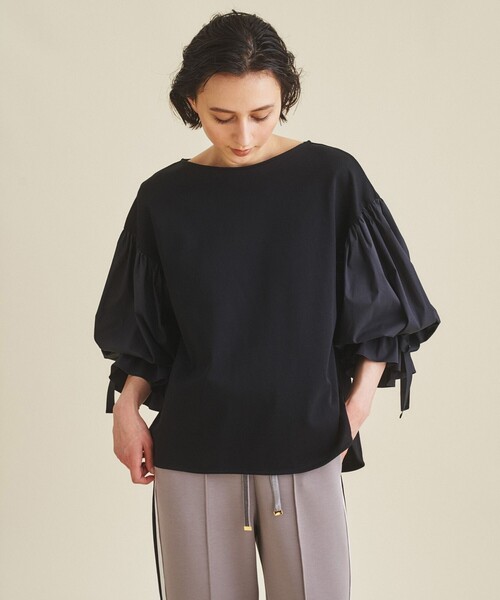 「GRACE CONTINENTAL」 長袖カットソー 36 ブラック レディース_画像3