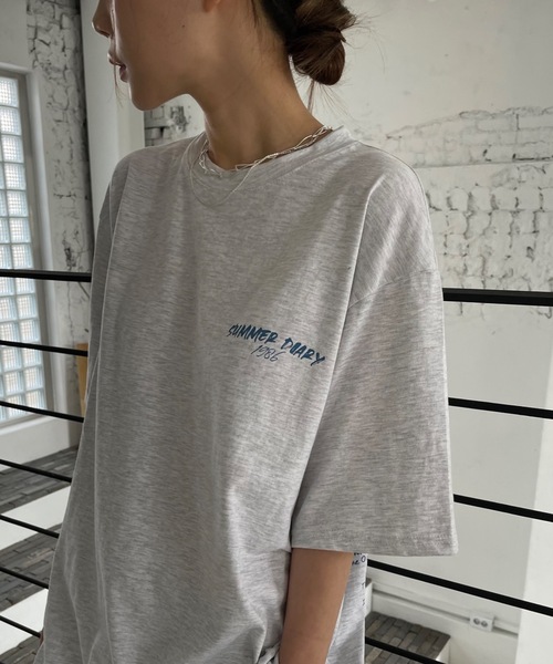 「Didot.showroom」 半袖Tシャツ FREE ヘザーグレー レディース_画像3