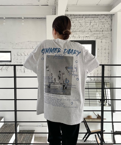「Didot.showroom」 半袖Tシャツ FREE ヘザーグレー レディース_画像7