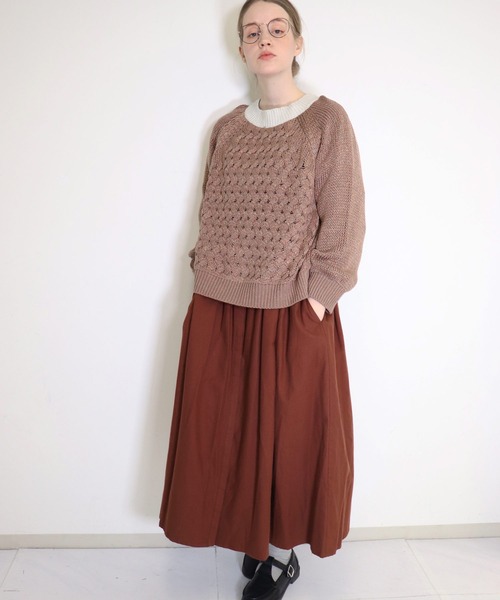 「haupia」 ニットカーディガン MEDIUM グリーン レディース_画像6