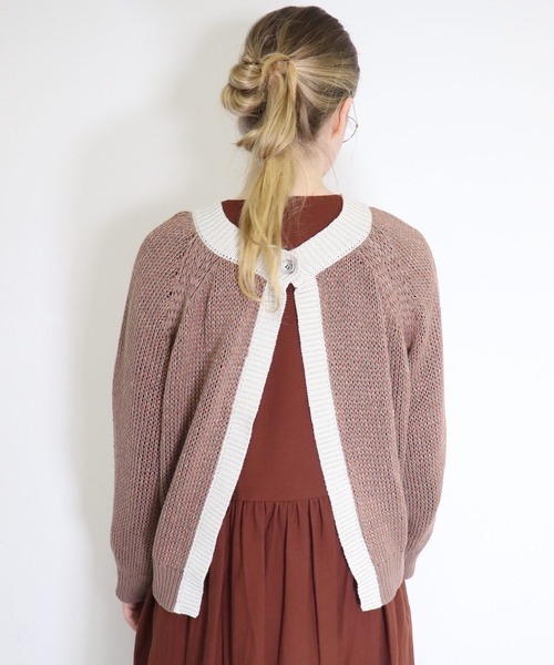 「haupia」 ニットカーディガン MEDIUM グリーン レディース_画像8