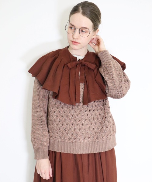 「haupia」 ニットカーディガン MEDIUM グリーン レディース_画像9